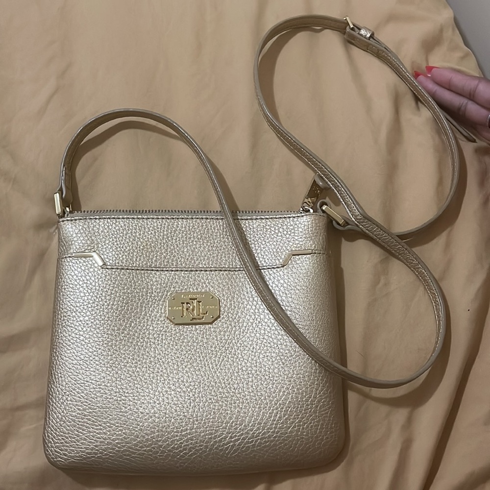Gold Ralph Lauren Crossbody Bag